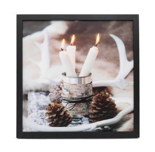 LED tuledega pilt|Valguspilt 38*38cm Küünlad