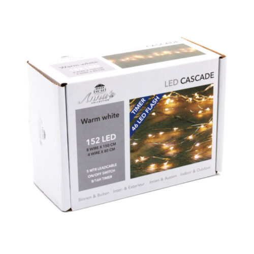 Valguskett 152 LED hõbedane 7 LED valgustraat