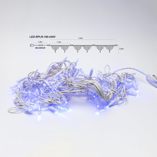 Artus Pro Jääpurikakujuline LED kardin 180LED 3,9x0,9m SININE