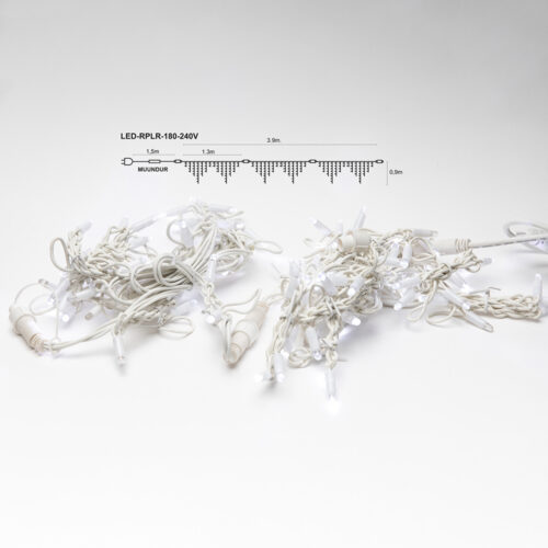 Artus Pro Jääpurikakujuline LED kardin 180LED 3,9x0,9m VALGE