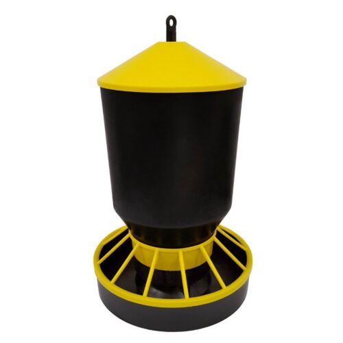 Automaatsöötja kodulindudele 10kg must-kollane Kerbl 4 automaatsöötja 10kg