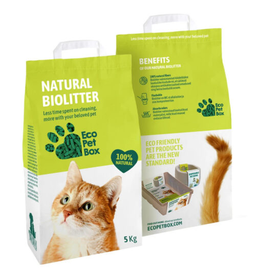 Eco Pet Box Natural Biolitter heina- ja puidugraanul 5kg 6 4742023780052