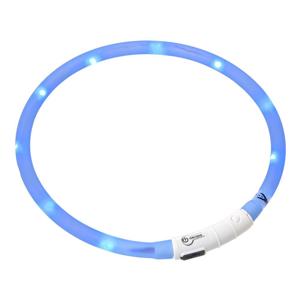 5400585012149 2 FLMG drosibas kakla siksna VISIO LIGHT BASIC silikona ar LED zila 20 70 cm x 10 mm 64906