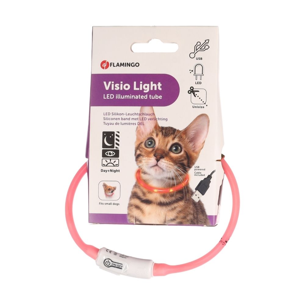 5400585012224 2 FLMG drosibas kakla siksna VISIO LIGHT BASIC UNISIZE maziem suniem kakiem silik.ar LED sarta 64966