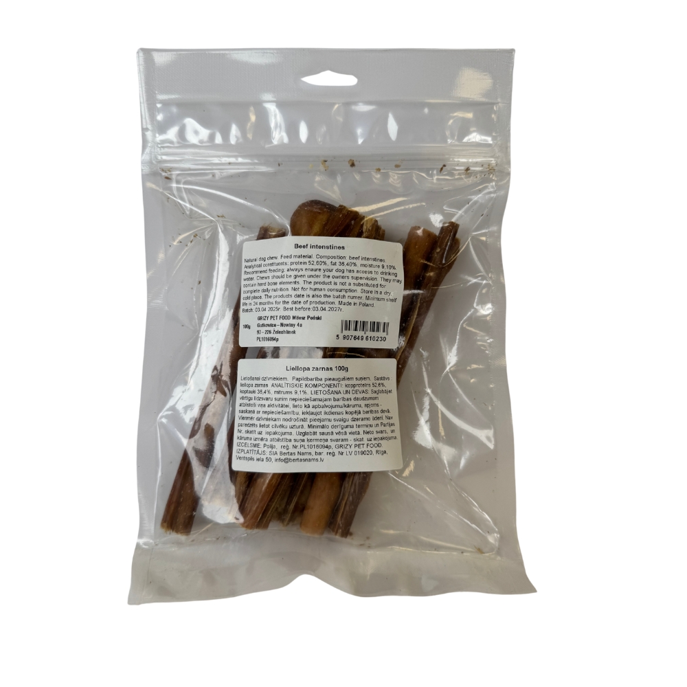 5907649610230 2 Grizy kaltejumi Liellopa zarnas 100 g